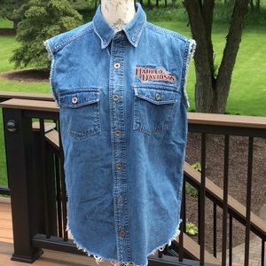Women’s Sleeveless Harley Davidson JeanShirt Sz Sm